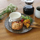 【お皿】リム皿 唐草葡萄 - 鼠 | 摺り友禅彫刻師 | Sansai