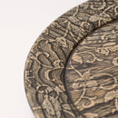 【お皿】リム皿 唐草葡萄 - 鼠 | 摺り友禅彫刻師 | Sansai