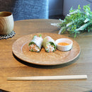 【お皿】リム皿 唐草葡萄 - 生成り | 摺り友禅彫刻師 | Sansai