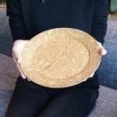 【お皿】リム皿 唐草葡萄 - 生成り | 摺り友禅彫刻師 | Sansai