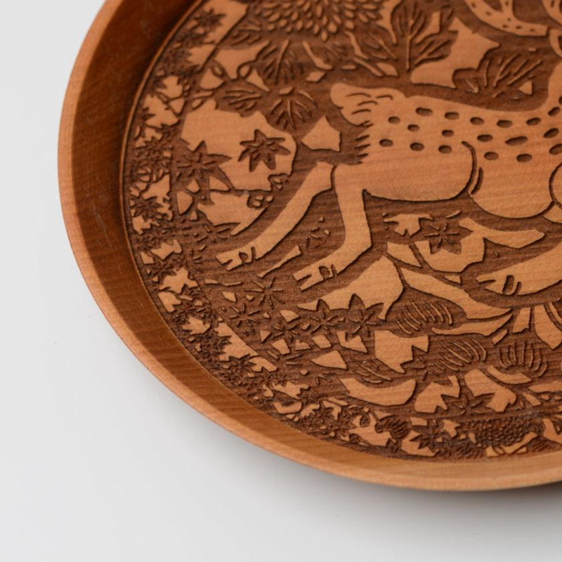 【お皿】小皿 鹿に紅葉 | 摺り友禅彫刻師 | Sansai