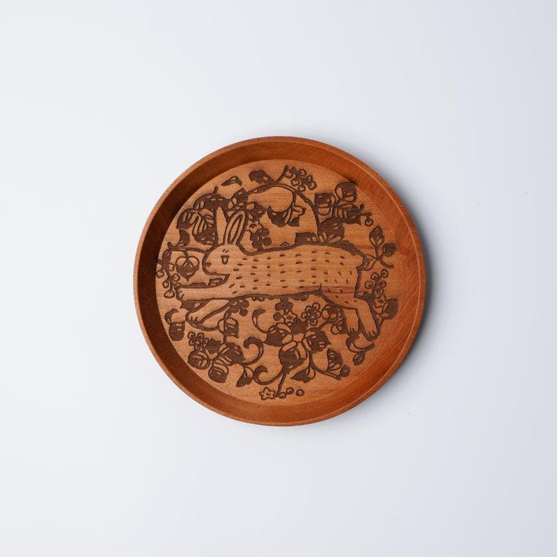 三彩工房 【お皿】小皿 唐草に兎 | 摺り友禅彫刻師 | Sansai