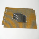 【マットセット】コースター4枚  (ブルー) & ランチョンマット (イエロー) 2枚 | 畳 | 畳屋辰蔵 杉本畳店