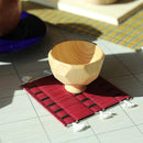 【マットセット】コースター4枚  (レッド) & ランチョンマット (ブラック) 2枚 | 畳 | 畳屋辰蔵 杉本畳店