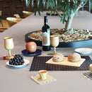 【マットセット】コースター4枚  (レッド) & ランチョンマット (ブラック) 2枚 | 畳 | 畳屋辰蔵 杉本畳店