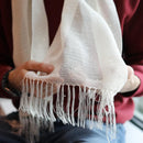 【ストール】黒谷綜布 オフホワイト (優白) | 黒谷和紙 | 黒谷和紙協同組合