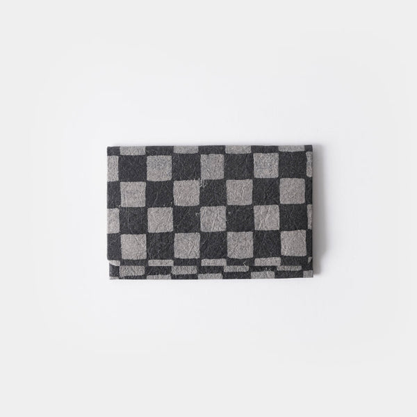 【カードケース】型染 市松 (灰) 名刺入れ | 黒谷和紙 | 黒谷和紙協同組合