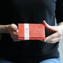 【カードケース】模様紙 (朱赤) 名刺入れ | 黒谷和紙 | 黒谷和紙協同組合