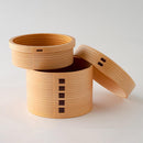 【お弁当箱】丸二段 | 大館曲げわっぱ | 栗久