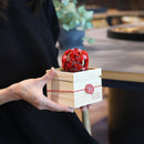 【ギフトセット】茶和花の鞠と煎茶のセット 紅梅 | 宇治茶とフラワーデザイン | 茶和花 京都宇治