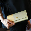 【長財布】DAYBREAK 京都の金箔押し仕上げ | 金箔押 | GOLDREAM KYOTO