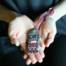 【お守り】錺小鎧® Mini 銀古美色 紫裾濃縅 | 美術甲冑| Kyoto Armor