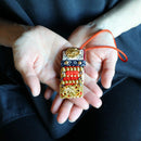 【お守り】錺小鎧® Mini 本金箔 朱赤糸縅 | 美術甲冑| Kyoto Armor