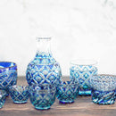 【そば猪口】二重被せ (緑-瑠璃) おちょこ | 薩摩切子 | satuma