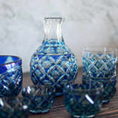 【そば猪口】二重被せ (緑-瑠璃) おちょこ | 薩摩切子 | satuma