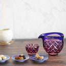 【お猪口】二重被せ (金赤-瑠璃) おちょこ | 薩摩切子 | satuma