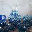 【お猪口】二重被せ (緑-瑠璃) おちょこ | 薩摩切子 | satuma