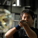 【酒器3点セット】二重被せ 徳利 & お猪口 (緑-瑠璃) | 薩摩切子 | satuma