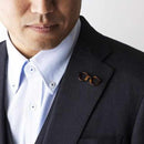 【ピンバッチ】ラペルピン・メガネホルダーになるピンバッチ megane pin (ブラック) | 鯖江の眼鏡 | 匠市