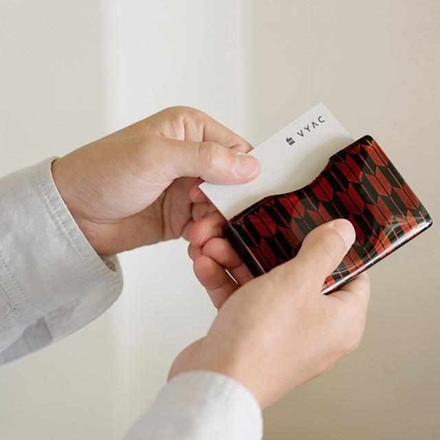 【カードケース】土直漆器 うるしの名刺入れ VYAC CARD CASE 矢絣 | 越前漆器 | 匠市