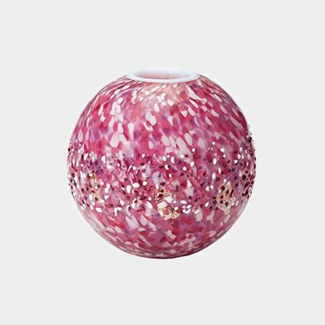 【津軽びいどろ】北洋硝子 (アデリア) 花あかり 丸花瓶