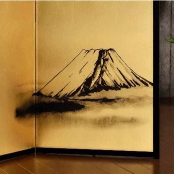 屏風｜ウルトラマン 富士山 (縁あり) | 本装屏風 - 水墨画 (大型配送料