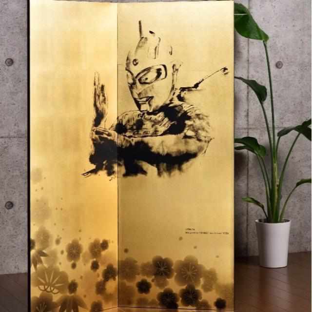 【屏風】ウルトラセブン 松竹梅 (縁なし) | 本装屏風 - 水墨画