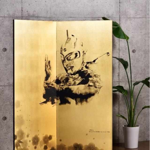 【屏風】ウルトラセブン 松竹梅 (縁なし) | 本装屏風 - 水墨画
