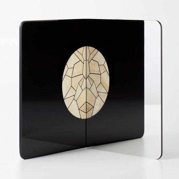 【嵯峨螺鈿】野村 スタンドミラー Vison-Visu_big (白蝶貝)