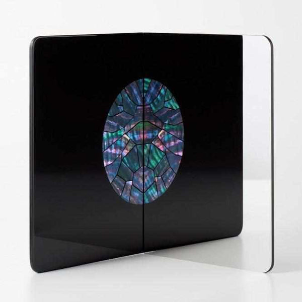 【嵯峨螺鈿】野村 スタンドミラー Vison-Visu_big (鮑貝)