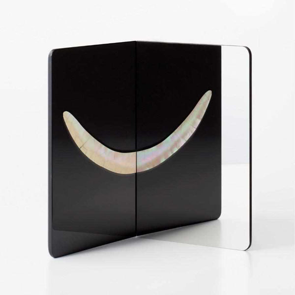 【嵯峨螺鈿】野村 スタンドミラー Vison-Visu_small (夜光貝)