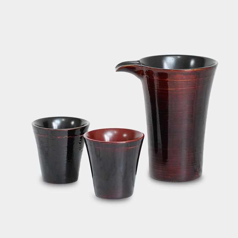 【酒器】3点セット千筋 内曙 | 八雲塗