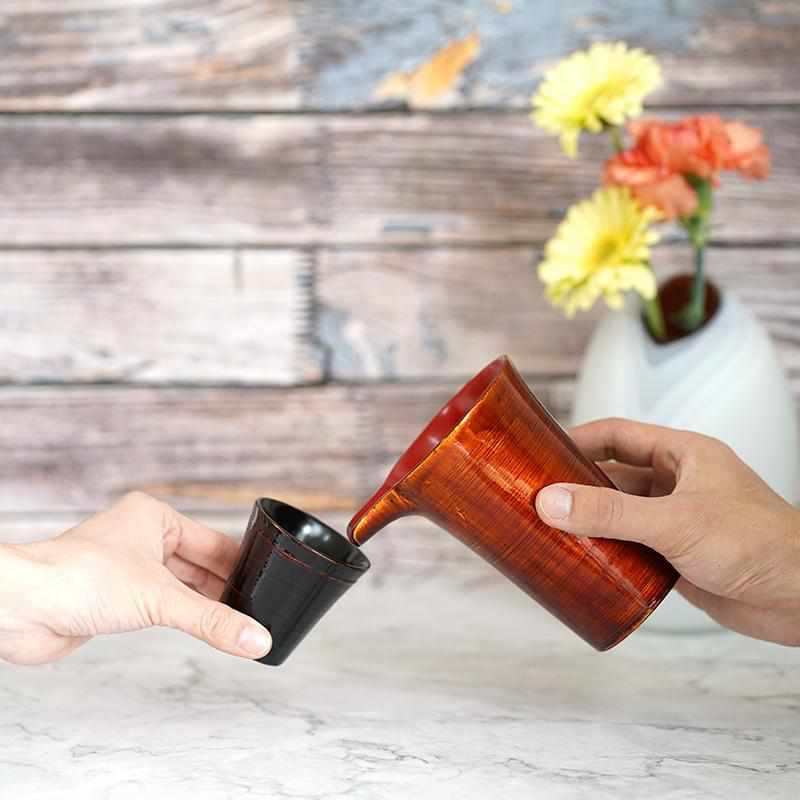 【酒器】3点セット千筋 内根来 | 八雲塗