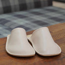 【スリッパ】Reela ワックスレザー ルームサボ（アイボリー）