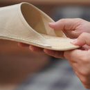 【スリッパ】Reela ワックスレザー ルームサボ（アイボリー）