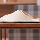 【スリッパ】Reela ワックスレザー ルームサボ（アイボリー）
