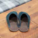 【スリッパ】Reela ベロア ルームサボ（ネイビー）